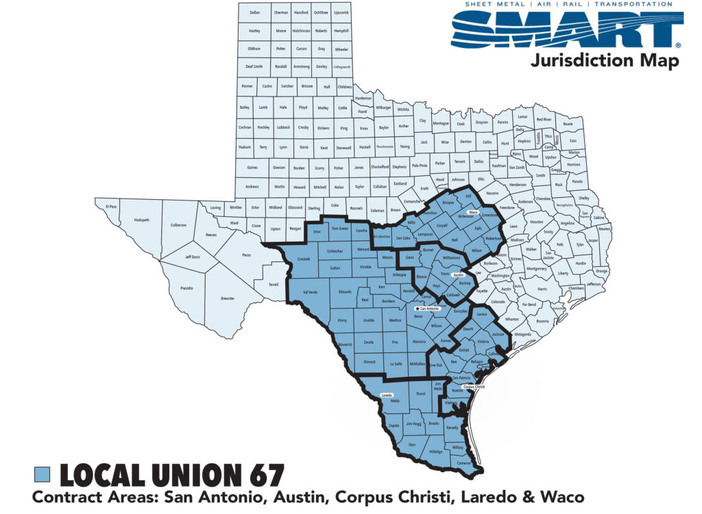 Local Union 67 Map